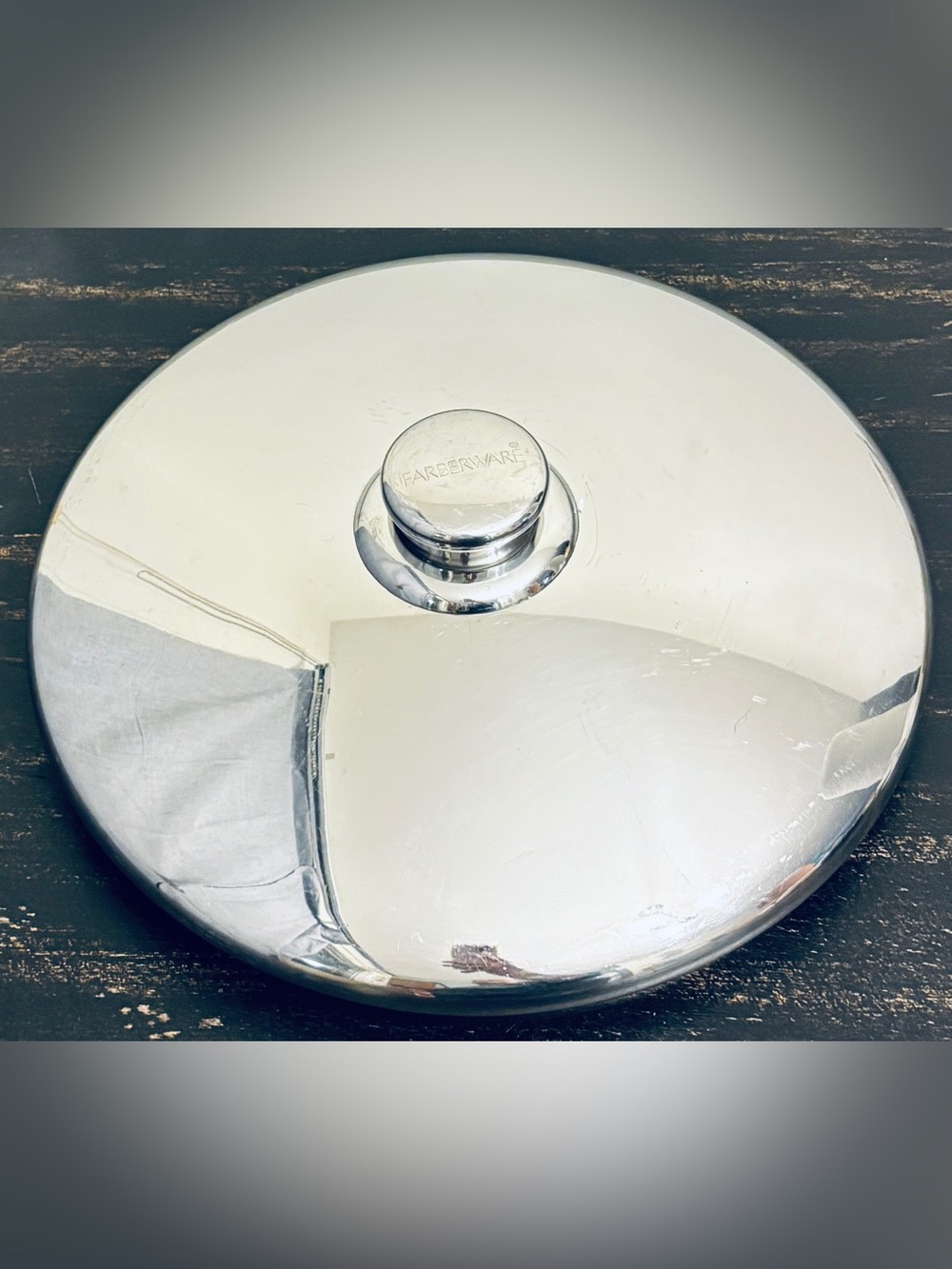 Vintage Farberware Stainless Steel Replacement LID ONLY 9-1/4” Inside Diameter